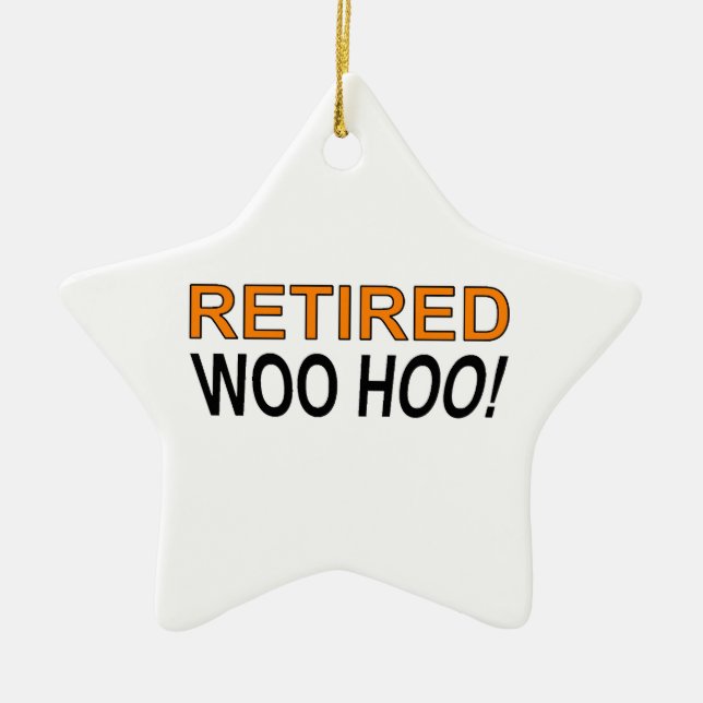 Retired Woo Hoo Ceramic Ornament (Front)