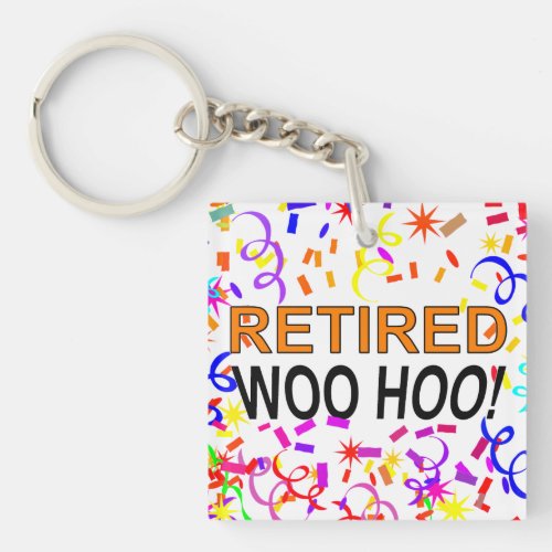 Retired Woo Hoo Confetti Party  Keychain