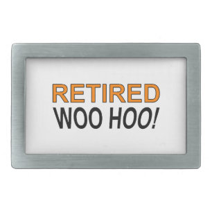 Retired Woo Hoo Rectangular Belt Buckle
