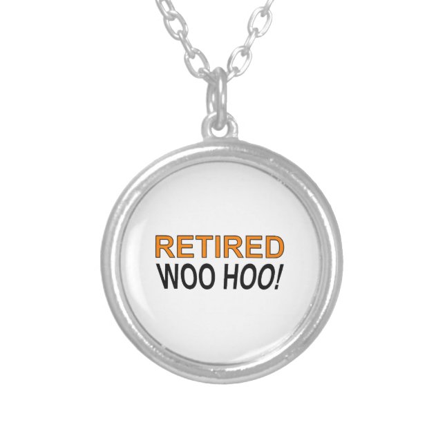 Retired Woo Hoo Silver Plated Necklace (Front)