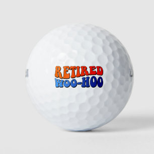 Retired Woo Hoo Vintage Groovy Text Golf Balls