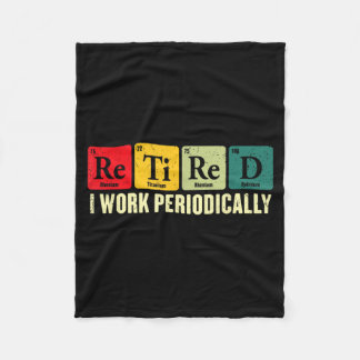 Retired Work Periodically Chemistry Retirement Fleece Blanket
