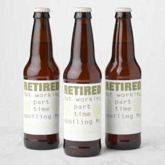 Retired Working Spoiling English Bulldog Dog Owner Beer Bottle Label