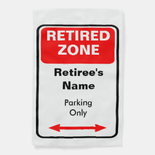 Retired Zone Parking Sign Personalize