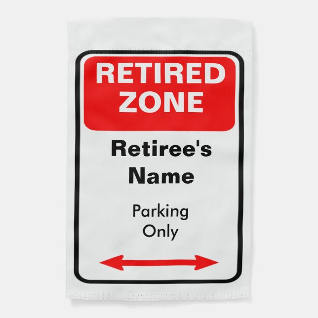 Retired Zone Parking Sign Personalize (Front)