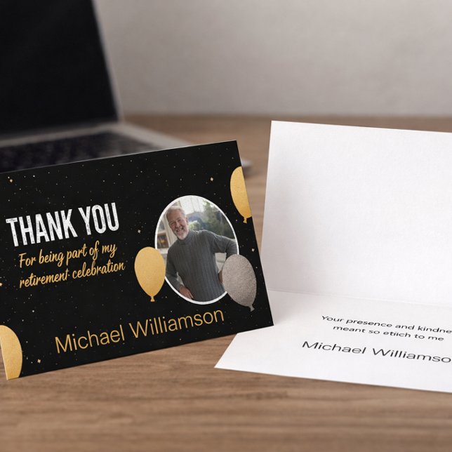 Retiree Appreciation Folded Letterpress Thank You Card (Creator Uploaded)