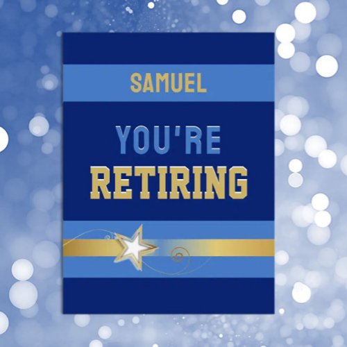 Retiree! Co-worker custom Retirement card
