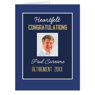 Retiree Congrats! Big Photo Retirement Card