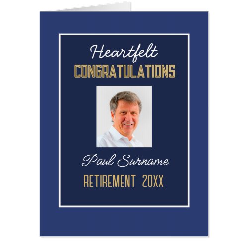 Retiree Congrats Big Photo Retirement Card