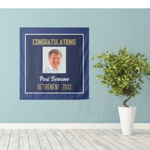 Retiree Congrats! Photo Retirement Wall Tapestry