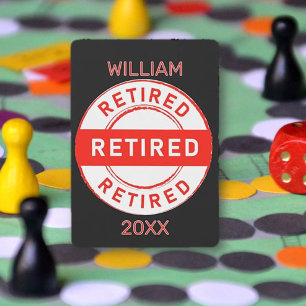 Retiree Fun! Custom Retirement gift Poker Cards