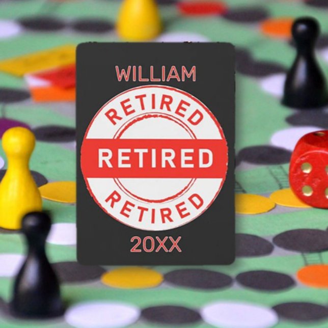 Retiree Fun! Custom Retirement gift Poker Cards (Creator Uploaded)