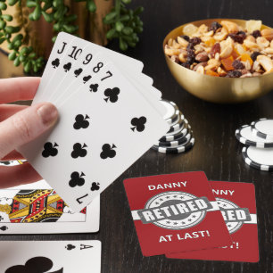 Retiree Gift! Personalized Retirement  Poker Cards
