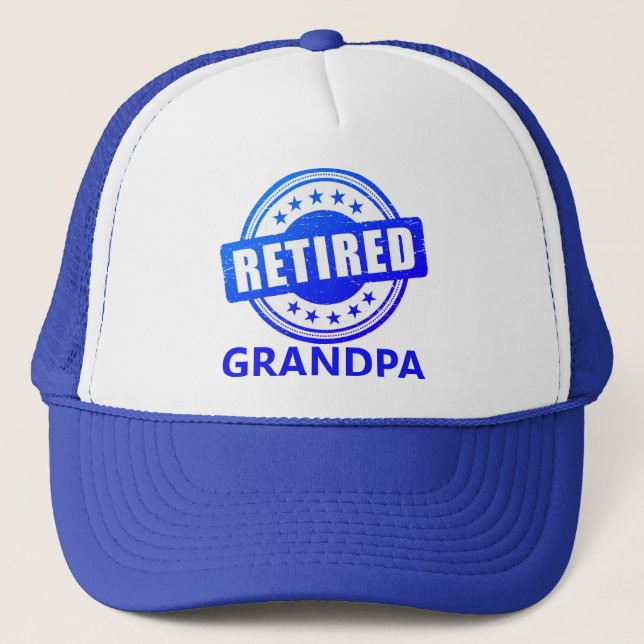 Retiree Gift! Retired Grandpa  Trucker Hat (Front)