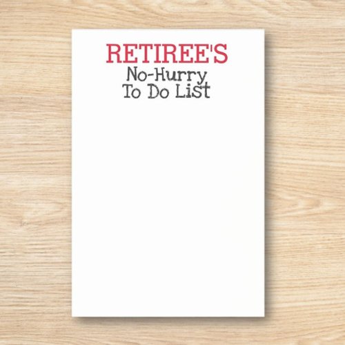 Retirees humorous To do list Post_it Notes