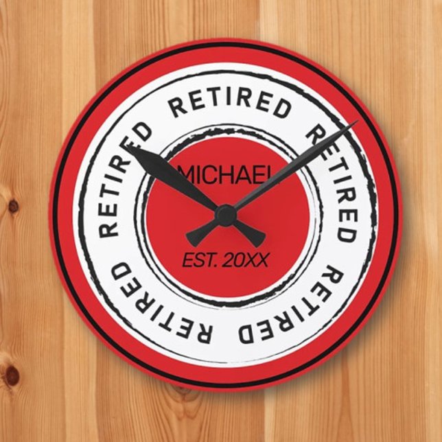 Retiree's Retirement Gift  Round Clock (Creator Uploaded)