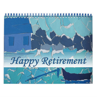 Retirement 2016 Calendar Art Blue BoatTwo Page