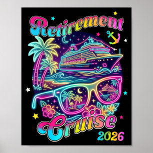 Retirement 2026 cruise boarding day fun matching poster