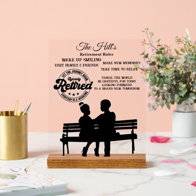 Retirement Acrylic Sign (Wedding)