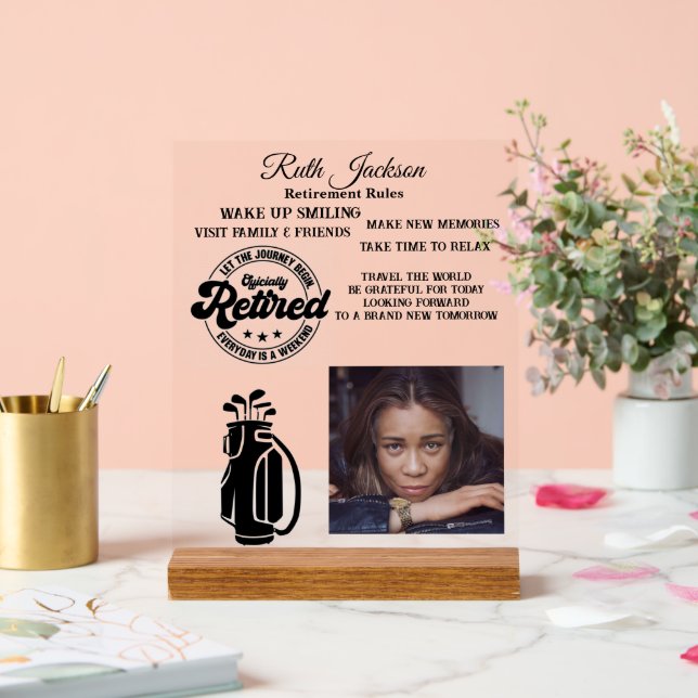 Retirement Acrylic Sign (Wedding)