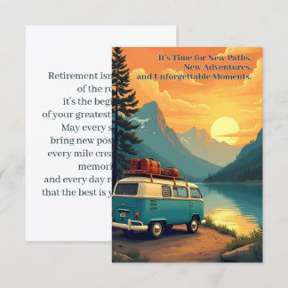 Retirement Adventure Camper Mountain Sunset Scene