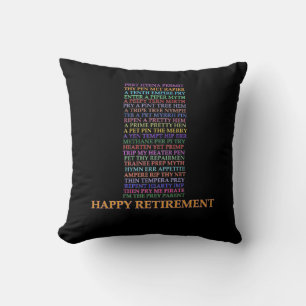 Retirement Anagram pillow