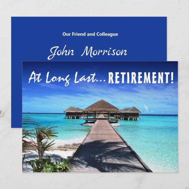 Retirement Announcement Colleague Card (Front/Back)