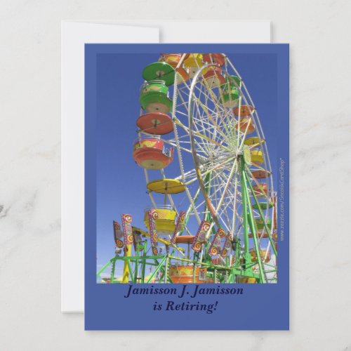 Retirement Announcement Ferris Wheel Announcement