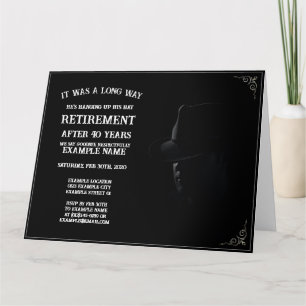 Retirement Announcement with Cowboy in Half Shadow