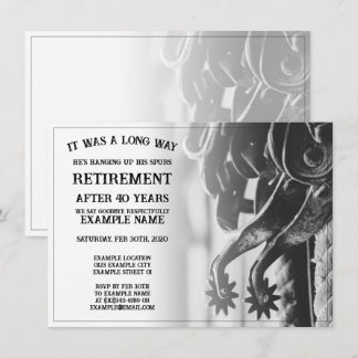 Retirement announcement with old spurs