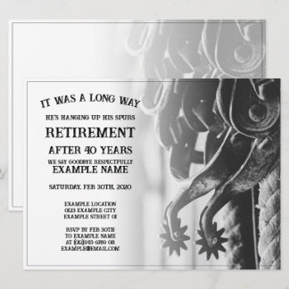 Retirement announcement with old spurs