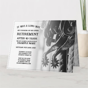 Retirement announcement with old spurs