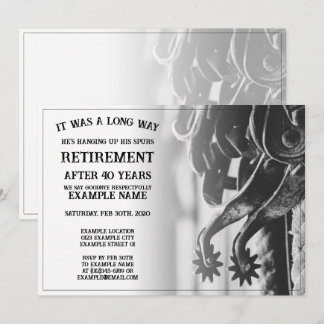 Retirement announcement with old spurs