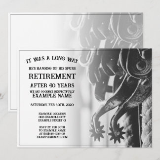 Retirement announcement with old spurs