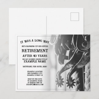 Retirement announcement with old spurs