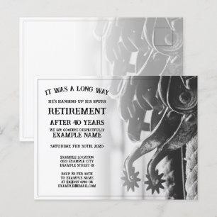 Retirement announcement with old spurs