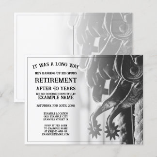 Retirement announcement with old spurs