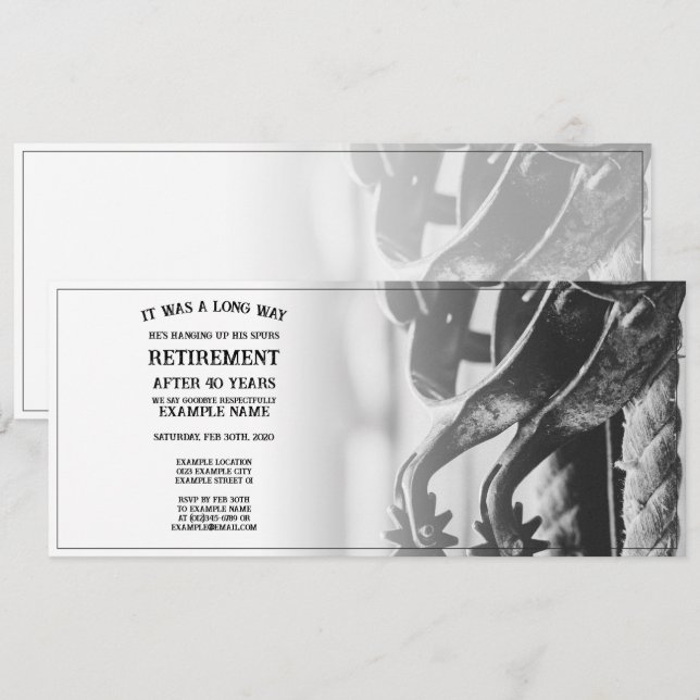 Retirement announcement with old spurs (Front/Back)