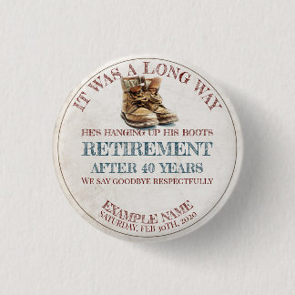 Retirement announcement with old spurs button