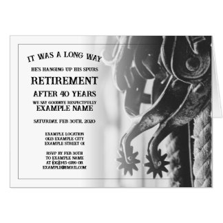 Retirement announcement with old spurs card