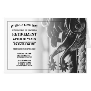 Retirement announcement with old spurs card