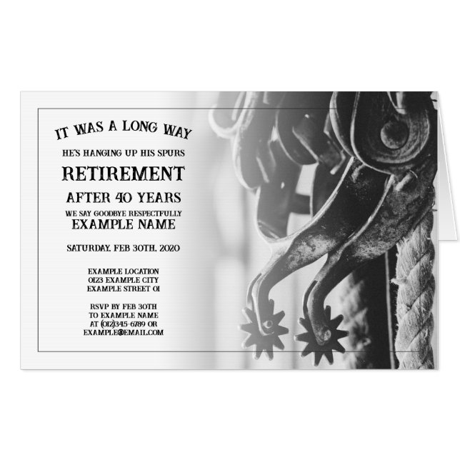 Retirement announcement with old spurs card (Front Horizontal)