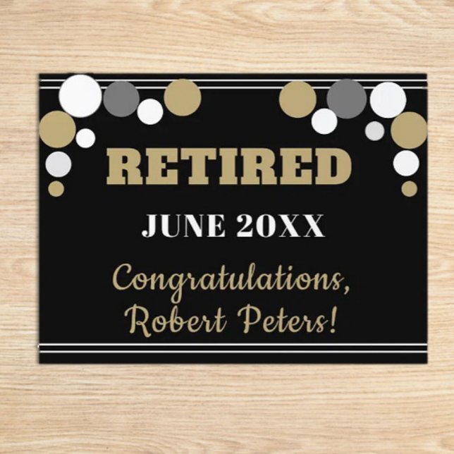 Retirement announcement yard sign (Creator Uploaded)