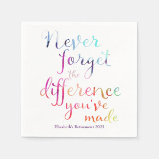 Retirement Appreciation Quote Napkins