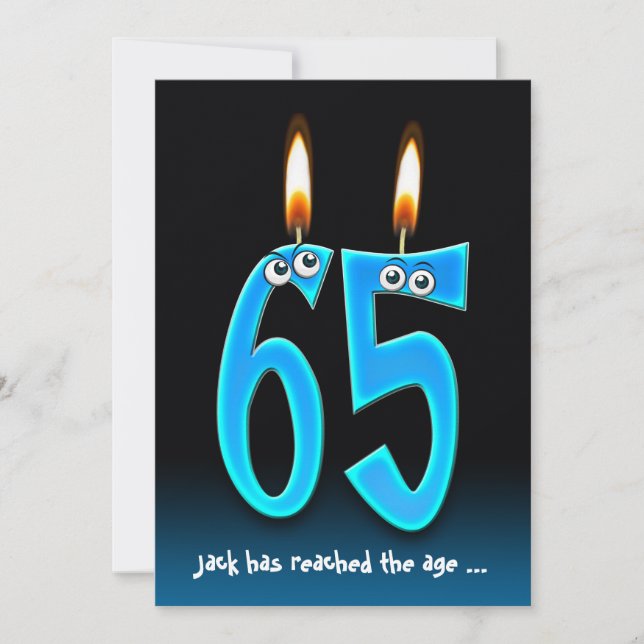 Retirement at 65 Party with eyeballs Invitation (Front)