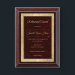 Retirement Award Plaque<br><div class="desc">Retirement Award Plaque designed by zigzagcolours on www.zazzle.com - bestbuy</div>