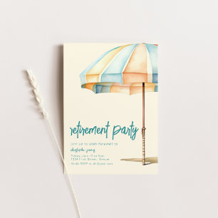 Retirement Beach Theme Invitation Template