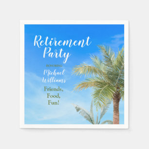 Retirement Beach Theme Party Friends Food Fun Napkins