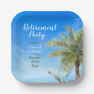 Retirement Beach Theme Party Friends Food Fun Paper Plates