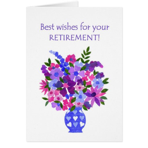 Retirement Best Wishes Card - Flower Power | Zazzle